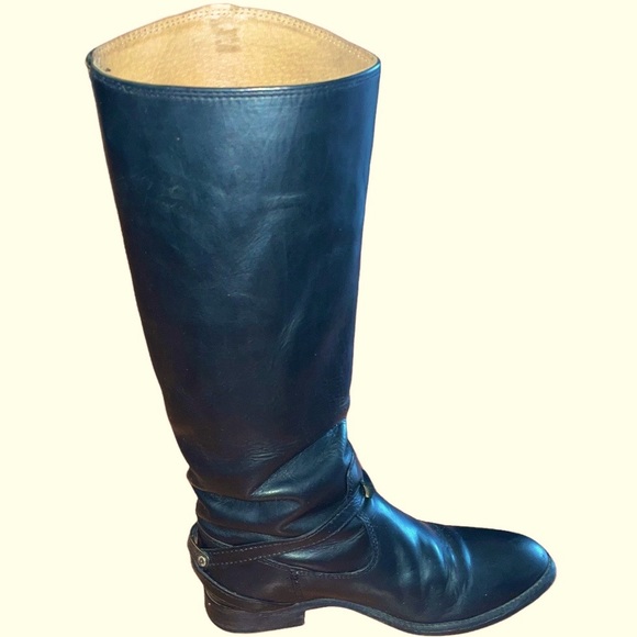 FRYE Melissa Tall Riding Boots Belted Slouch Size 6 1/2 - Picture 2 of 14